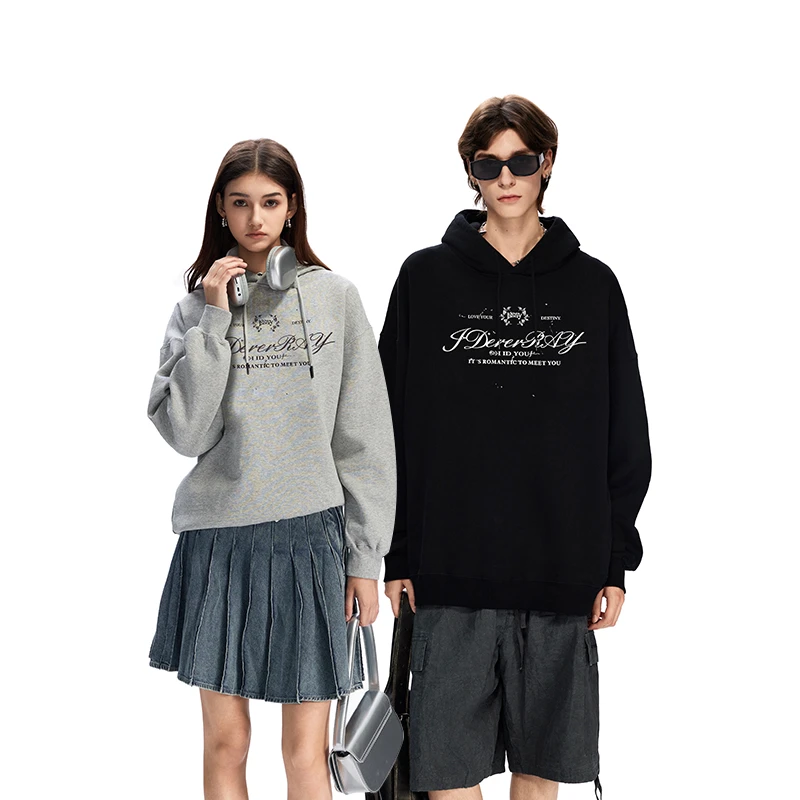 【明星同款】秋冬显瘦休闲加厚上衣宽松百搭连帽卫衣气质运动卫衣