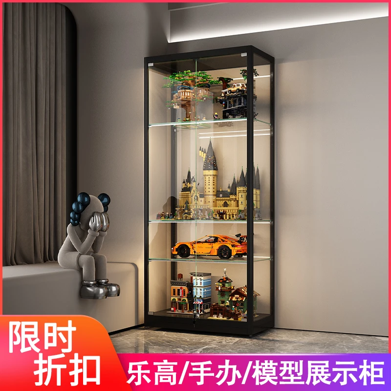 手办乐高展示柜家用防尘玻璃柜玩具积木模型陈列柜简约收纳展示架