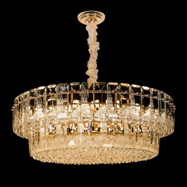 【粤海灯饰】新款轻奢 锦绣山河 水晶吊灯客厅餐厅卧室