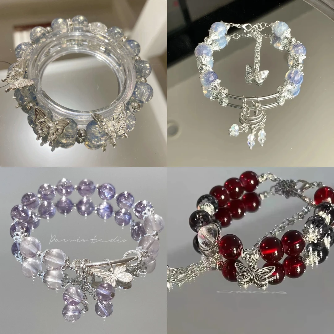 （直播间对对碰）手工diy手串亚克力合金琉璃新中式手链