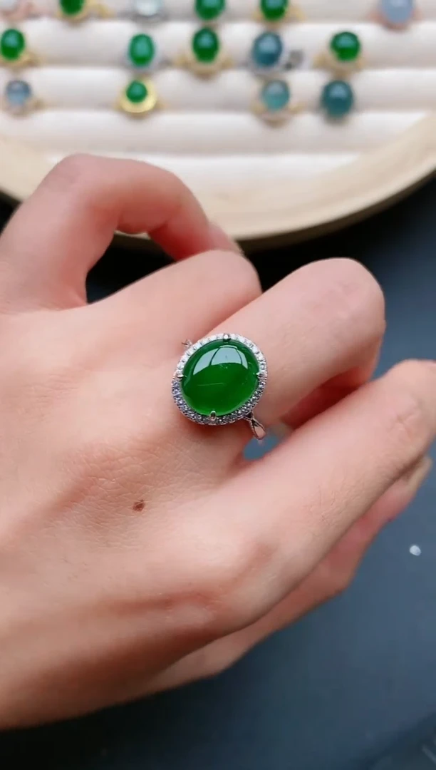 【闪购商品】翡翠戒指银S925镶嵌11111111