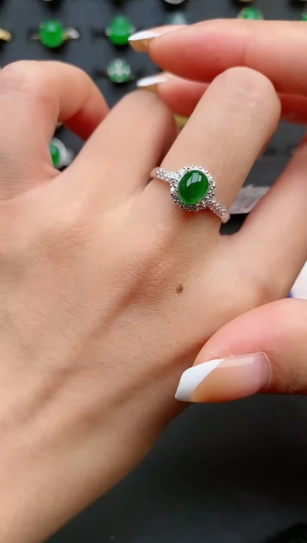 【闪购商品】翡翠戒指银S925镶嵌11111111111