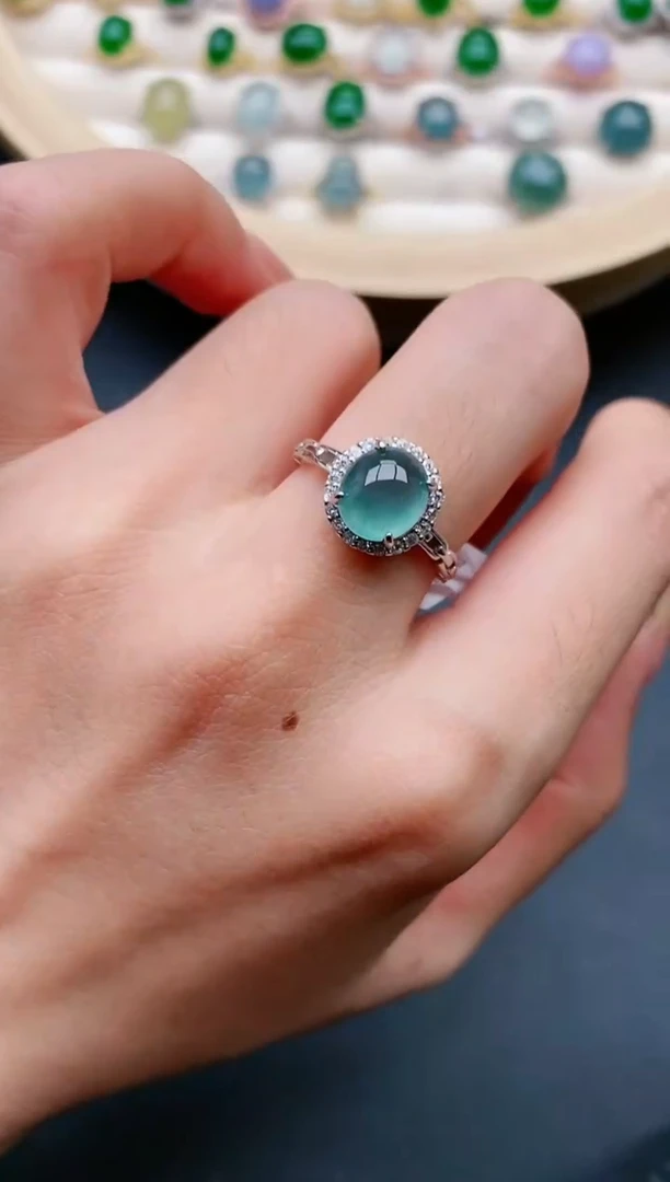 【闪购商品】翡翠戒指银S925镶嵌1111111111111