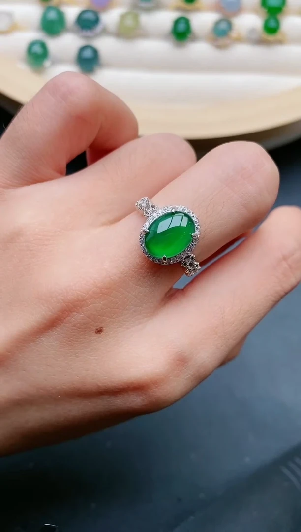 【闪购商品】翡翠戒指银S925镶嵌11111111