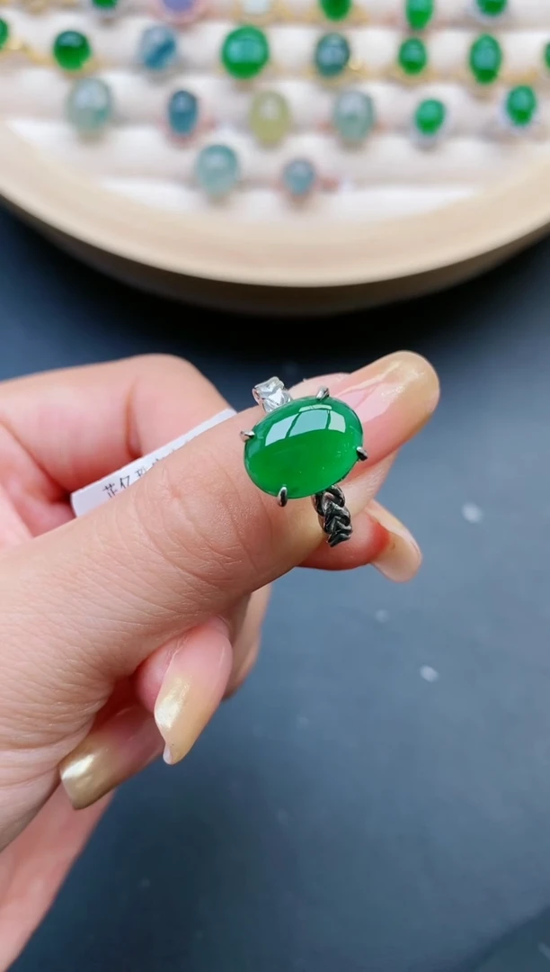 【闪购商品】翡翠戒指银S925镶嵌1111111111