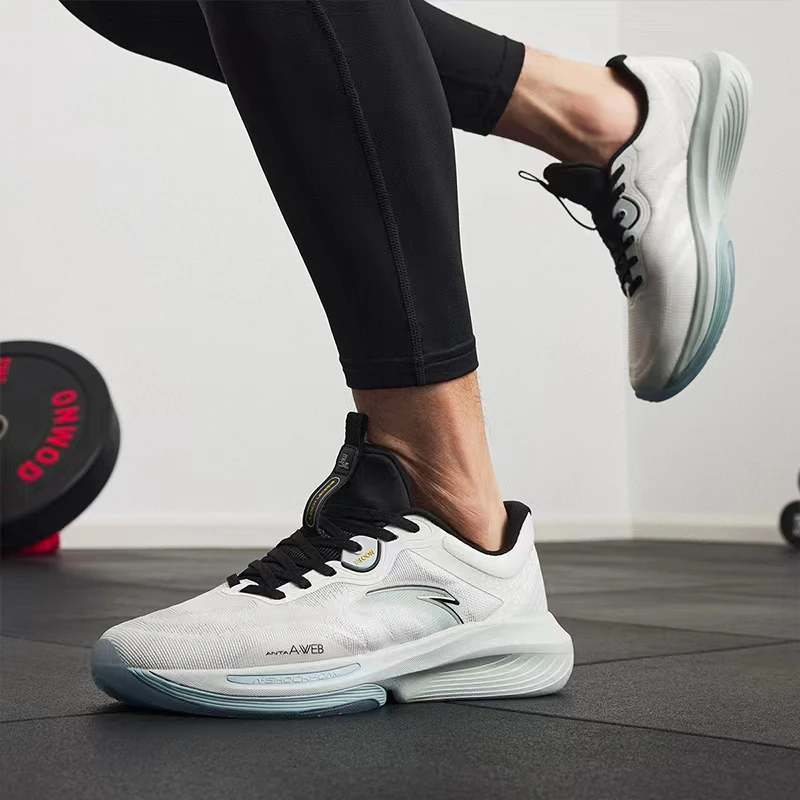 安踏灵弧男子运动鞋夏季透气综训网面低帮情侣训练鞋明星款跑鞋