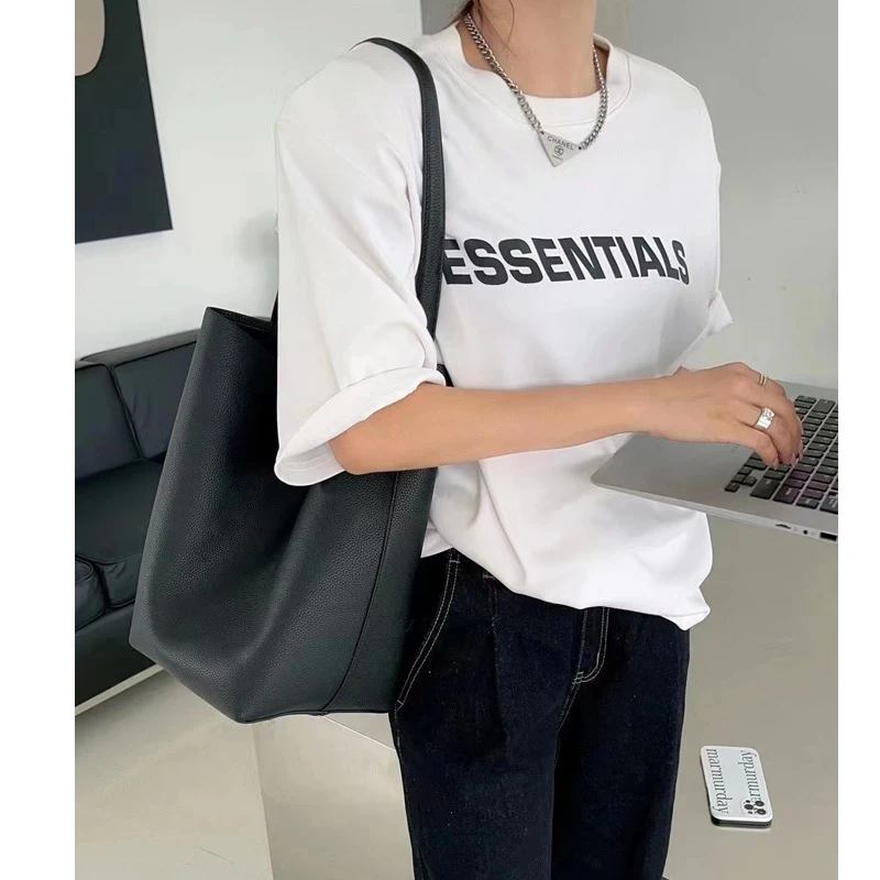 新款休闲女包小众女士高级感单肩包真皮大容量托特包上班通勤包包