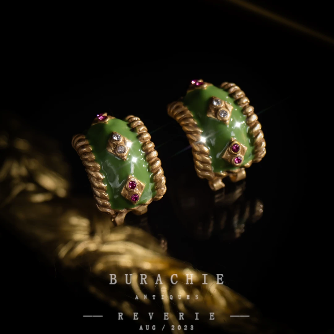 铜合金仿水晶耳饰 【5970】周年珍藏英｜经典原标克拉款CrownFrett