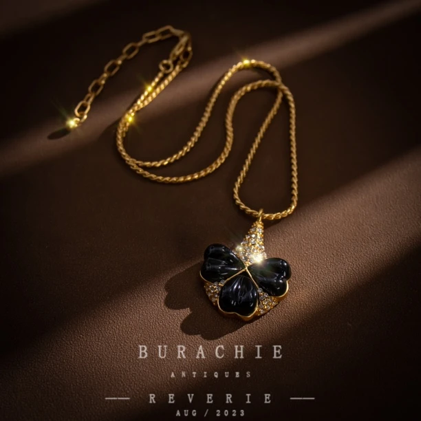 铜合金仿水晶项链 意产50年代 嘉莉枚尔项链 2031