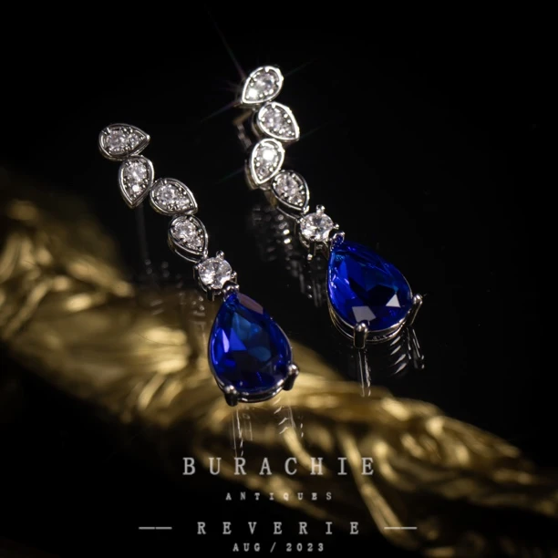 铜合金仿水晶耳饰 【4993】英｜经典原标克拉款CrownFrett工匠流光