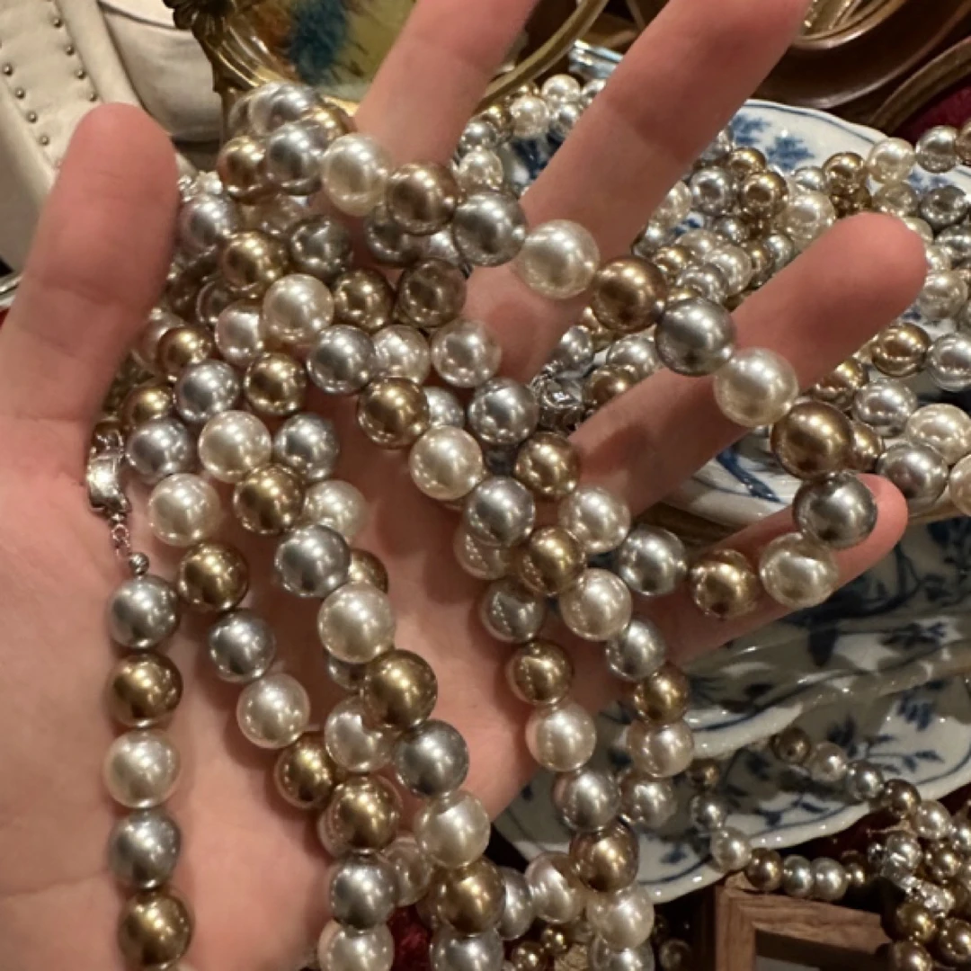 铜合金仿珍珠项链 【9948】Y色周年珍藏｜经典原标克拉款CrownFrett