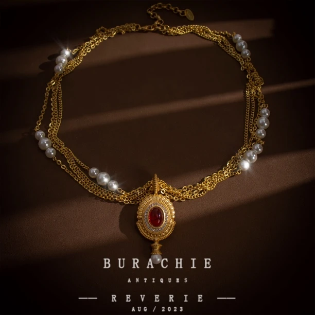 铜合金仿珍珠项链 【1888】一定要拥有的魔盒项链太美了[]