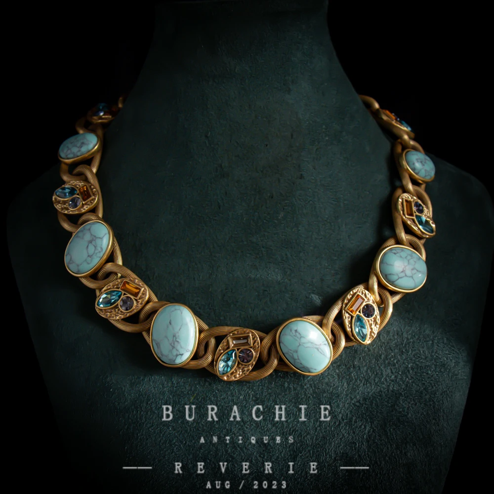 铜合金仿水晶项链 【4237】意｜精品店 高级即视感