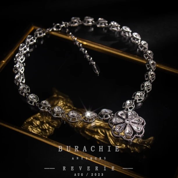 铜合金仿水晶项链 【1954】店主珍藏1950s 巴黎致敬香奶奶