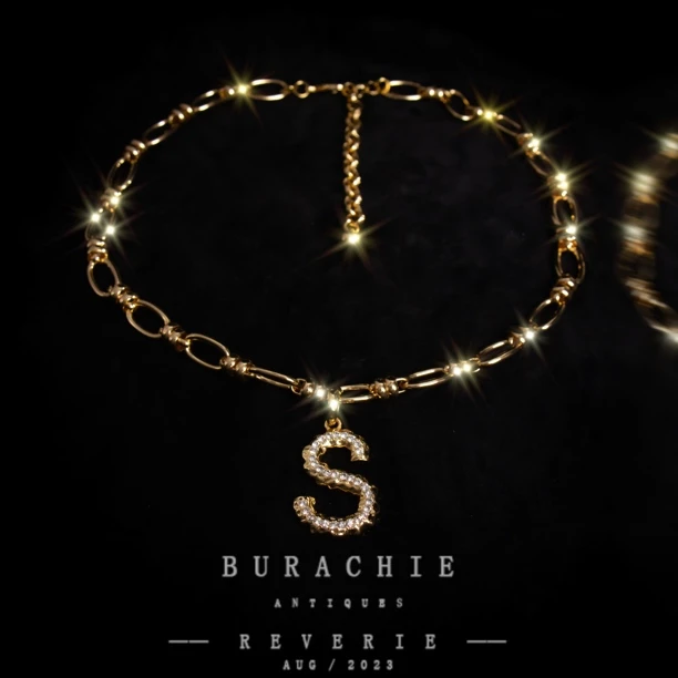 铜合金仿水晶项链 【6443】店主珍藏1950s 巴黎致敬香奶奶