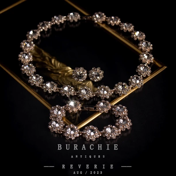 铜合金仿水晶项链 灰水宝【4205】萬象生息英｜Crom流光溢彩7.03ct