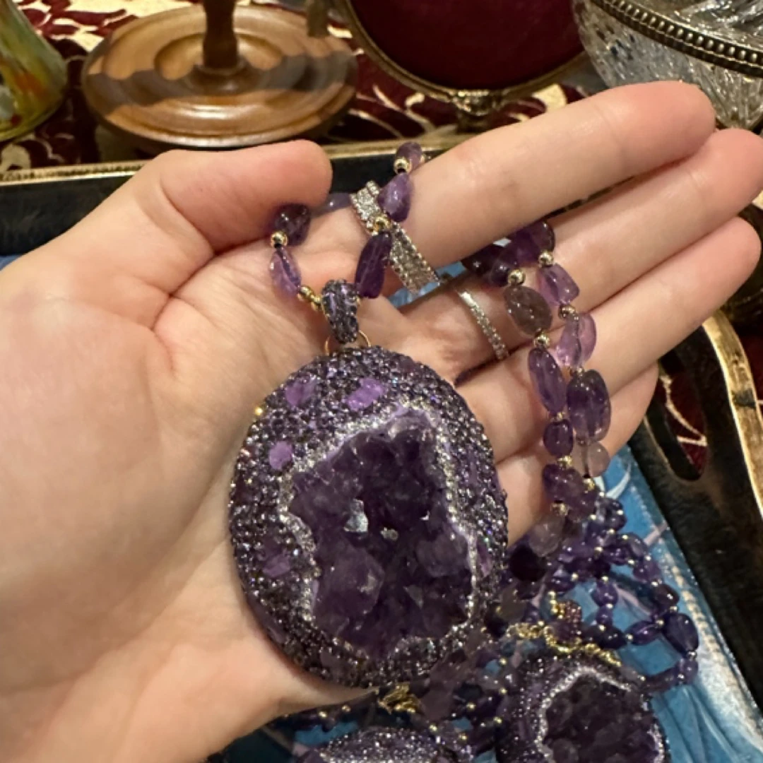 铜合金仿水晶项链 【9402】店主私藏 Mise 紫水宝