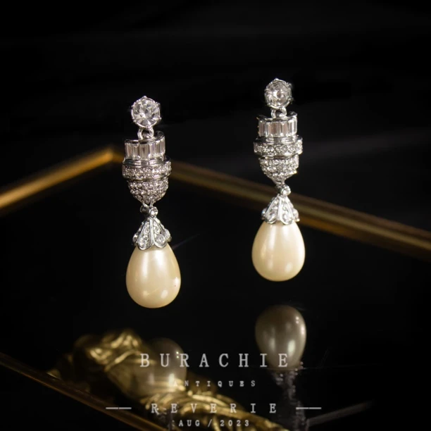 铜合金仿珍珠耳饰 耳饰  吉董款 【3524】