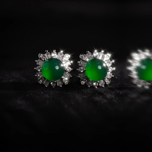 铜合金仿水晶耳饰 【2210】二奢店纪念日限定 克拉宝绝