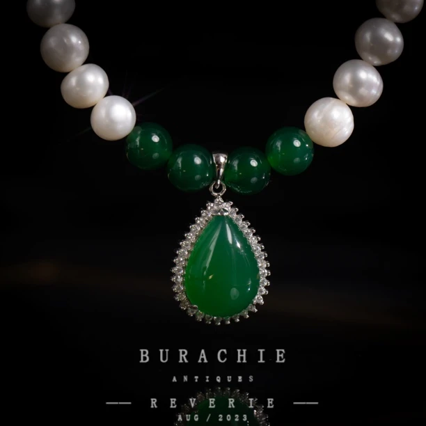 铜合金仿珍珠项链 英【1233】｜经典原标克拉款收Crown工匠流光溢彩