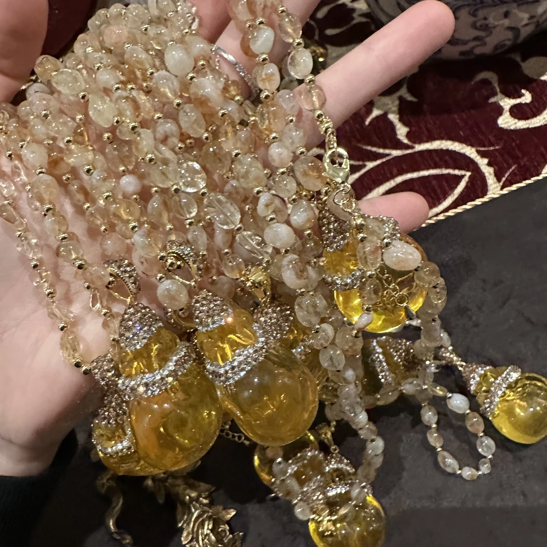 铜合金仿水晶项链 【9120】意｜精品店 高级即视感闪烁