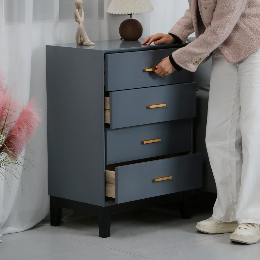 大地心语意大利轻奢四斗柜客厅简约大容量抽屉式家用白色红色灰色