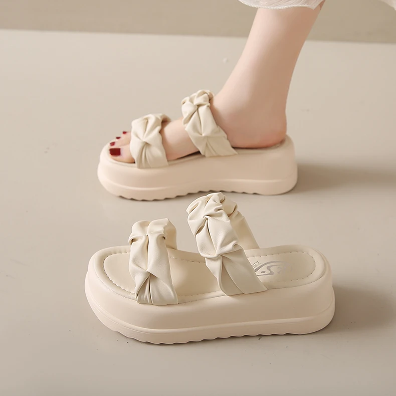 网红凉鞋时尚百搭夏季外穿厚底仙女风小众防滑ins一字拖