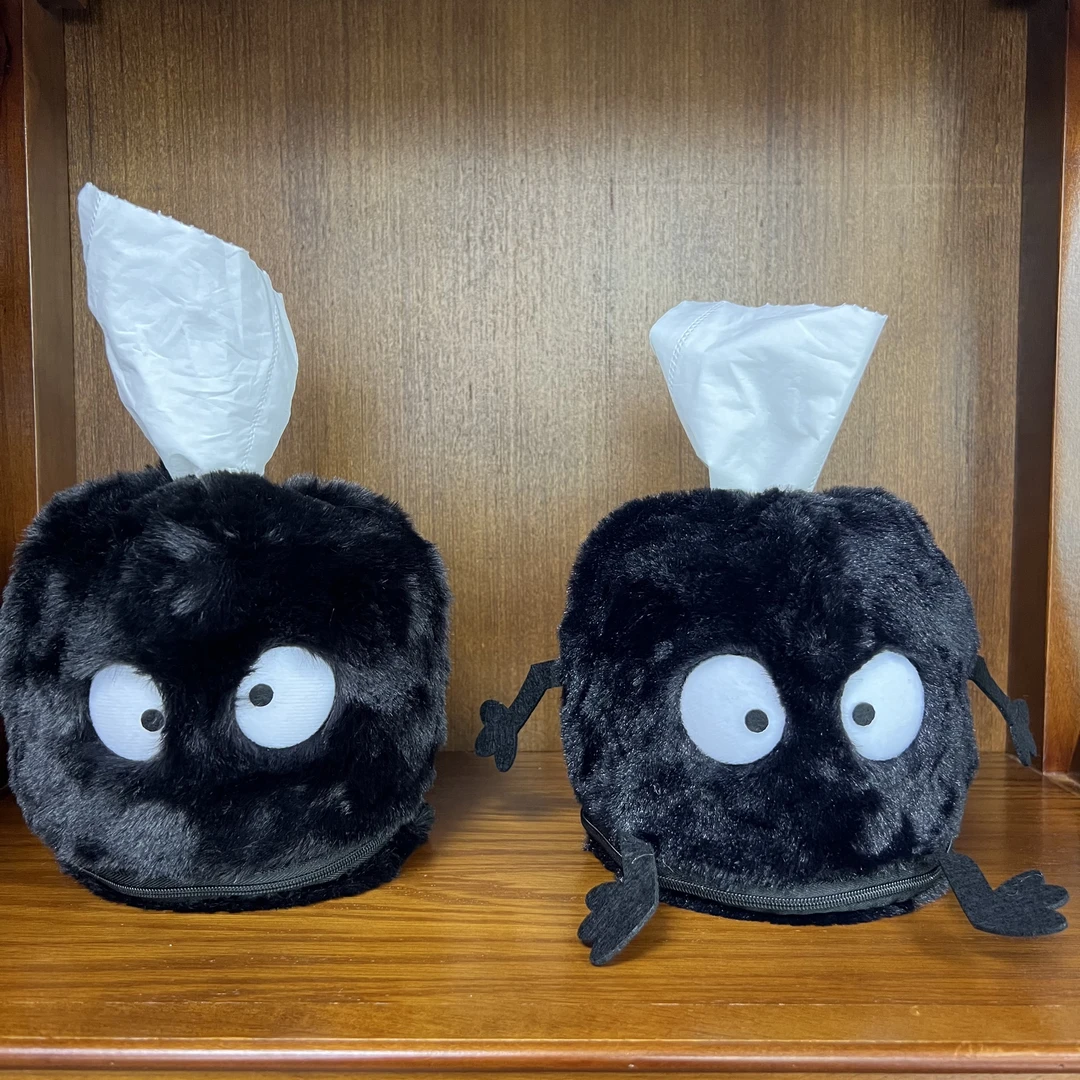 宫崎骏千与千寻卷纸套卫生间无芯卷纸套盒卡通可爱毛绒装饰通用袋