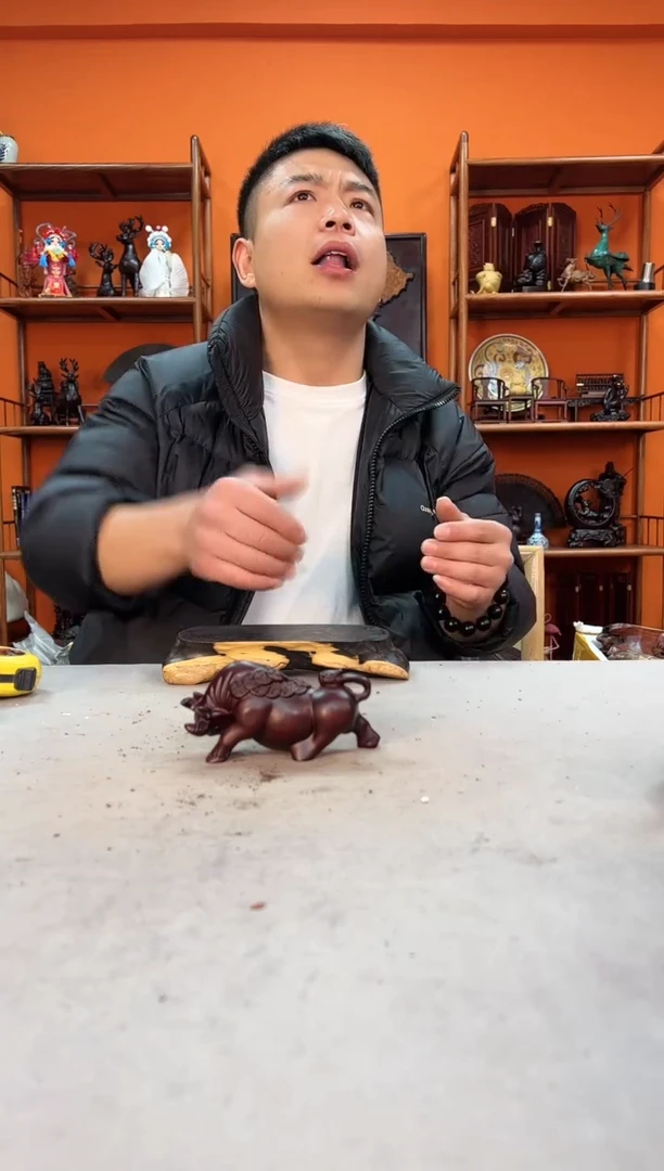 【闪购商品】木头小如意金钱牛