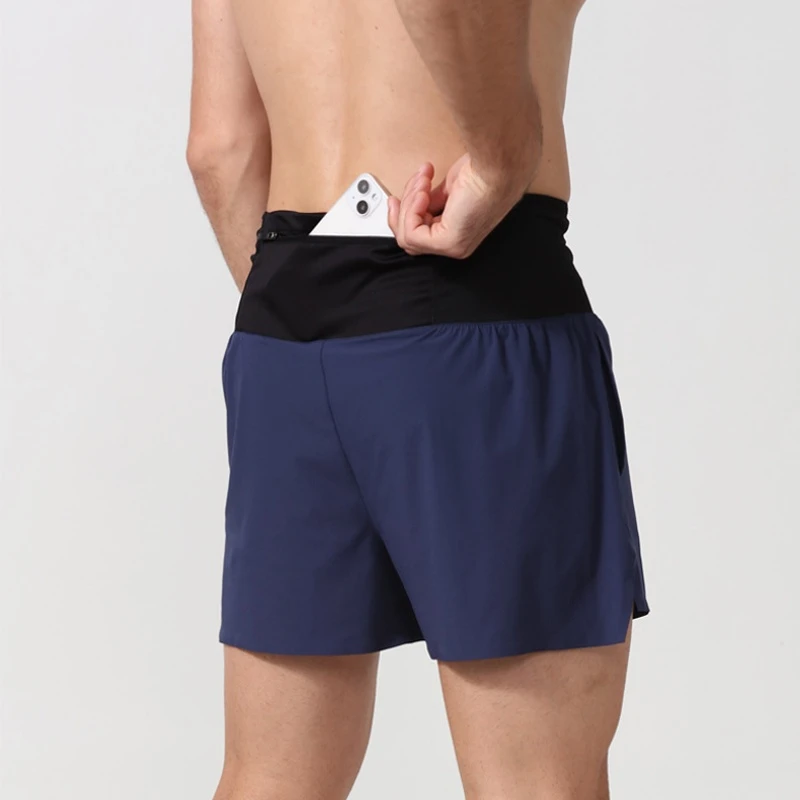 越野跑步短裤竞速三分运动专业马拉松训练裤速干高腰口袋可放手机