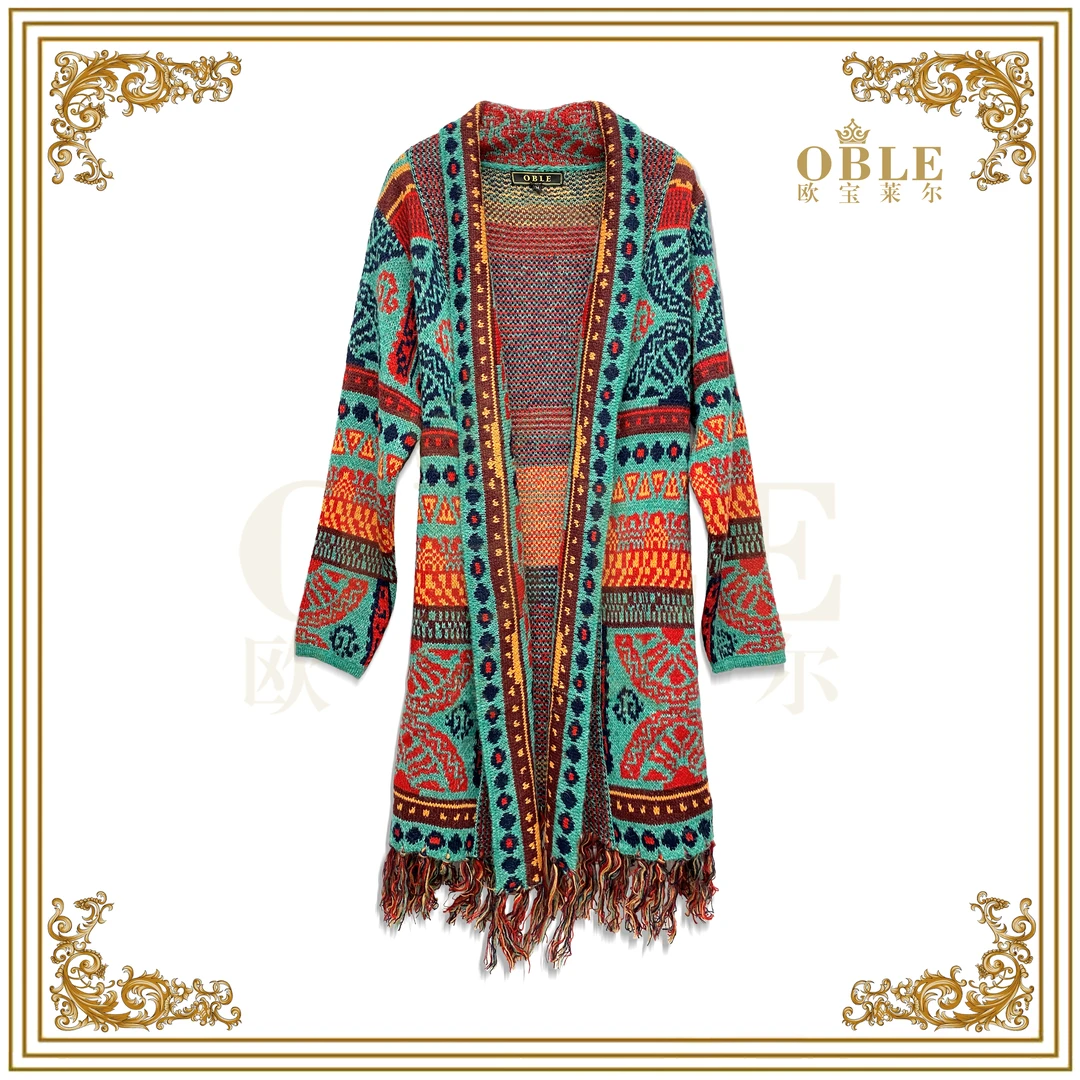 【欧宝莱尔】OBLE 欧宝莱尔 新款时尚秋冬气质 毛衣外披 162-082