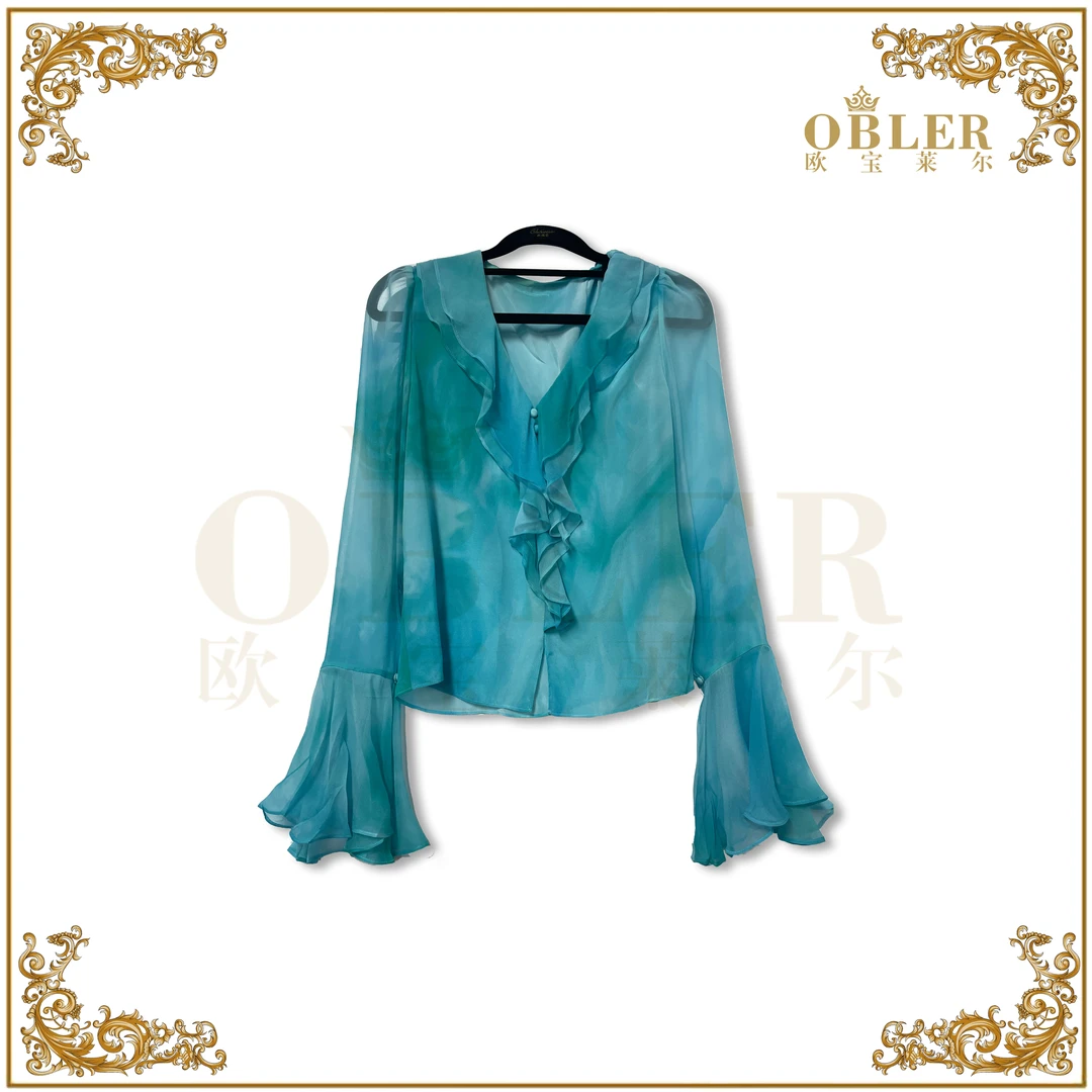 【高高甄选】时尚法式气质长袖轻奢百搭春季真丝衬衫114-24211