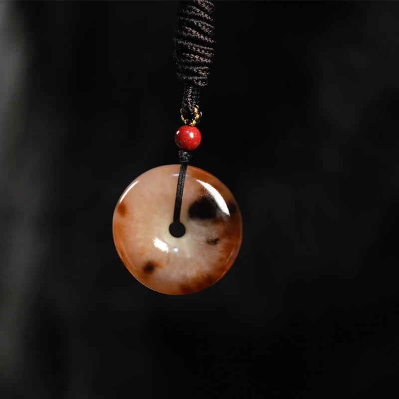 非金属木质吊坠 天然黄牛角手工平安扣吊坠毛衣链体内湿热多佩戴