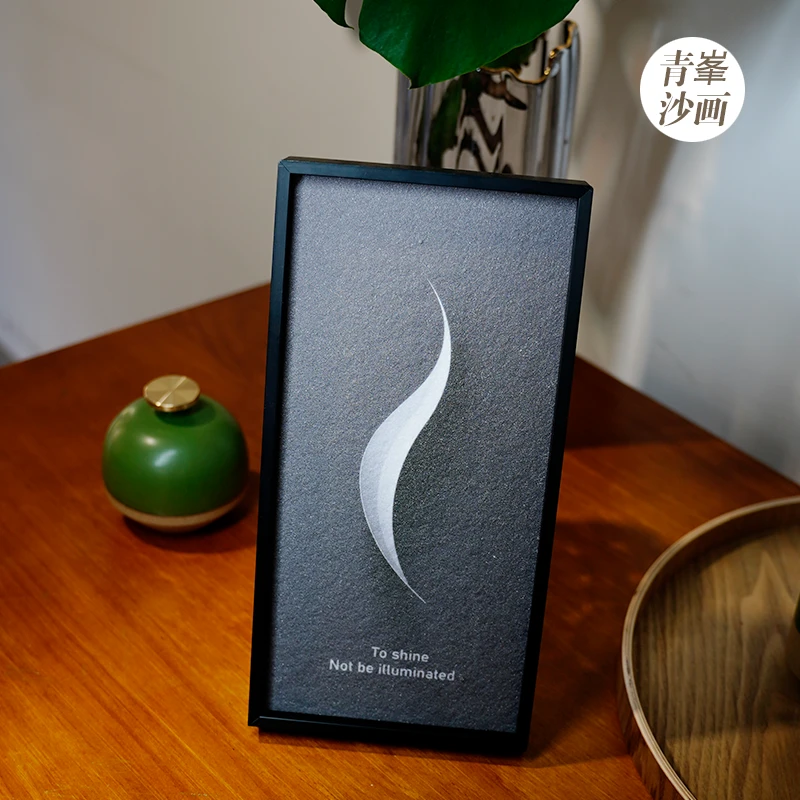 【青峯沙画】光束装饰画轻奢质感简约客厅餐厅玄关装饰画防水高端