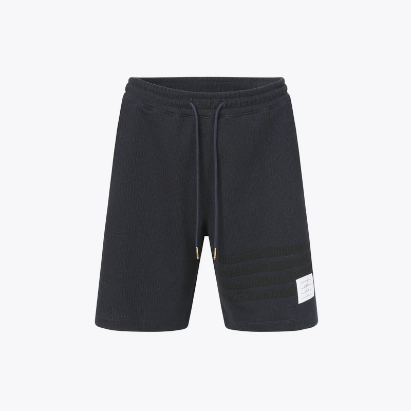 THOM BROWNE汤姆布朗男士棉质经典四条纹时尚休闲短裤抽绳五分裤