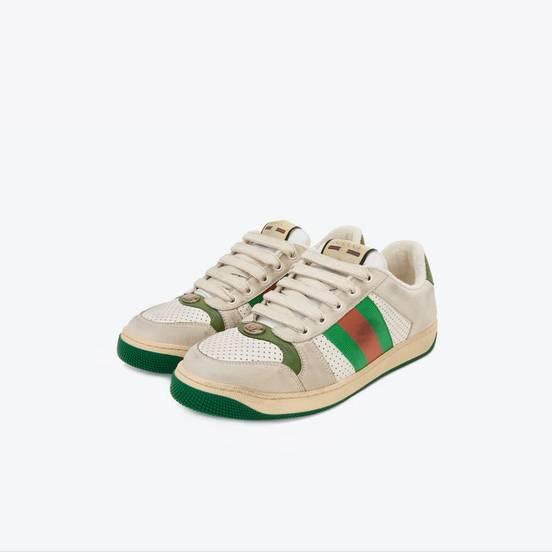 GUCCI古驰男士SCREENER系列复古做旧效果运动休闲鞋脏脏鞋