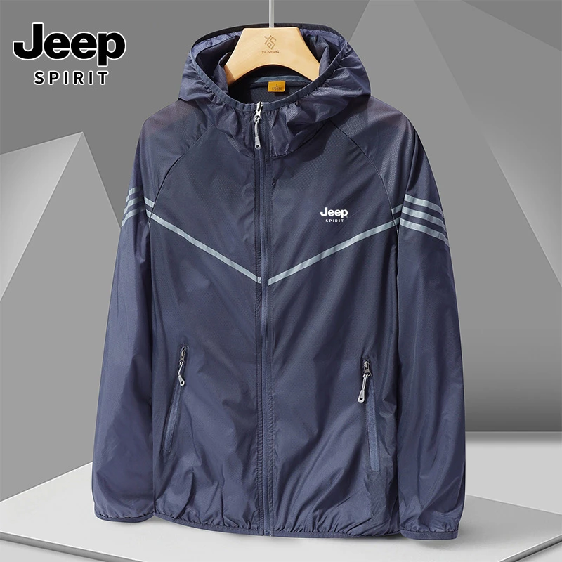 JEEPSPIRIT夏防晒衣服2001男防紫外线女皮肤衣衫薄款情侣外套