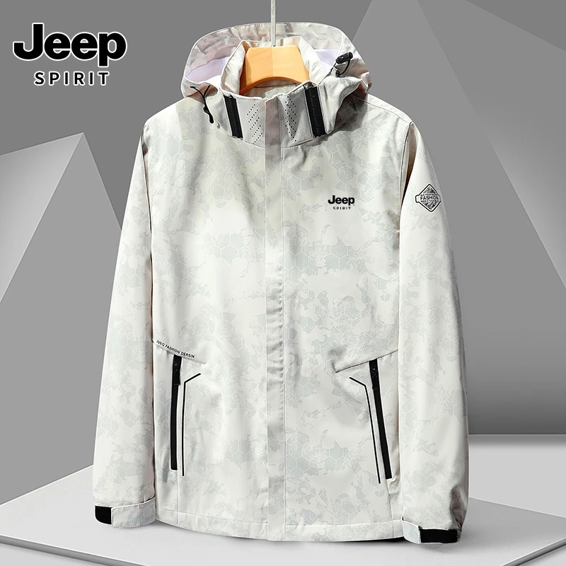 JEEPSPIRIT春秋998薄外套休闲男装女潮夹克防水风衣风衣