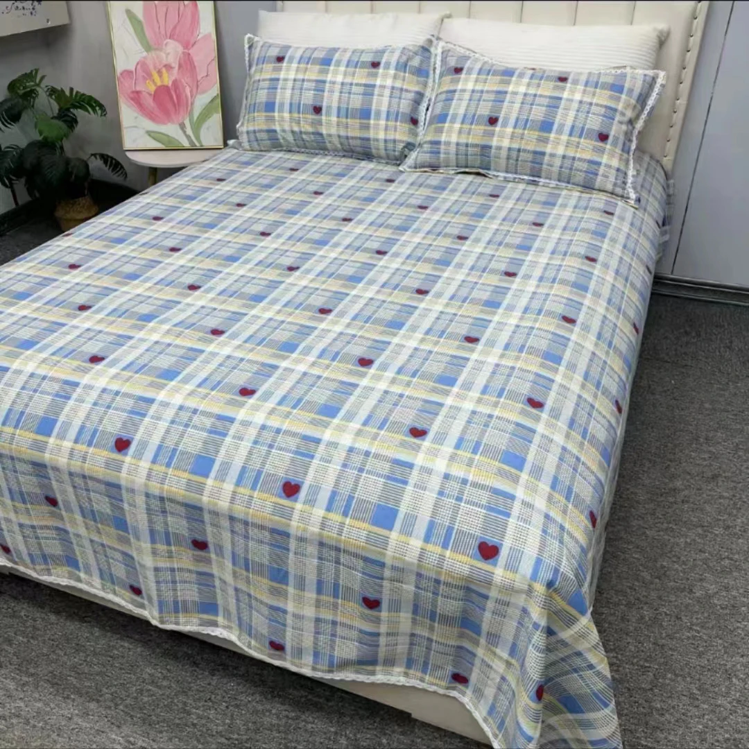 爆款图床上用品三件套2米3x2米4<床单1➕枕套2>