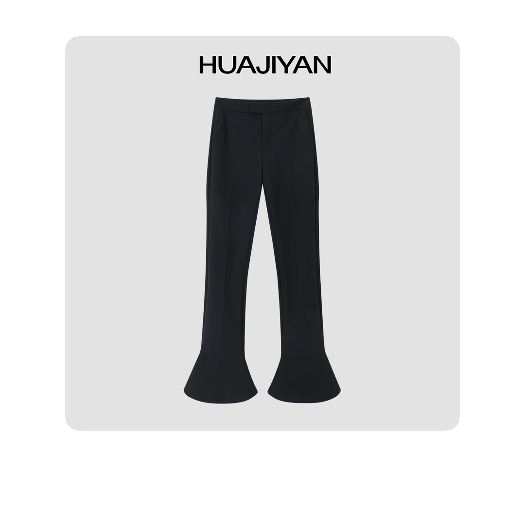 华吉言/HUAJIYAN【马蹄裤】显高显瘦修饰腿型弹力马蹄裤