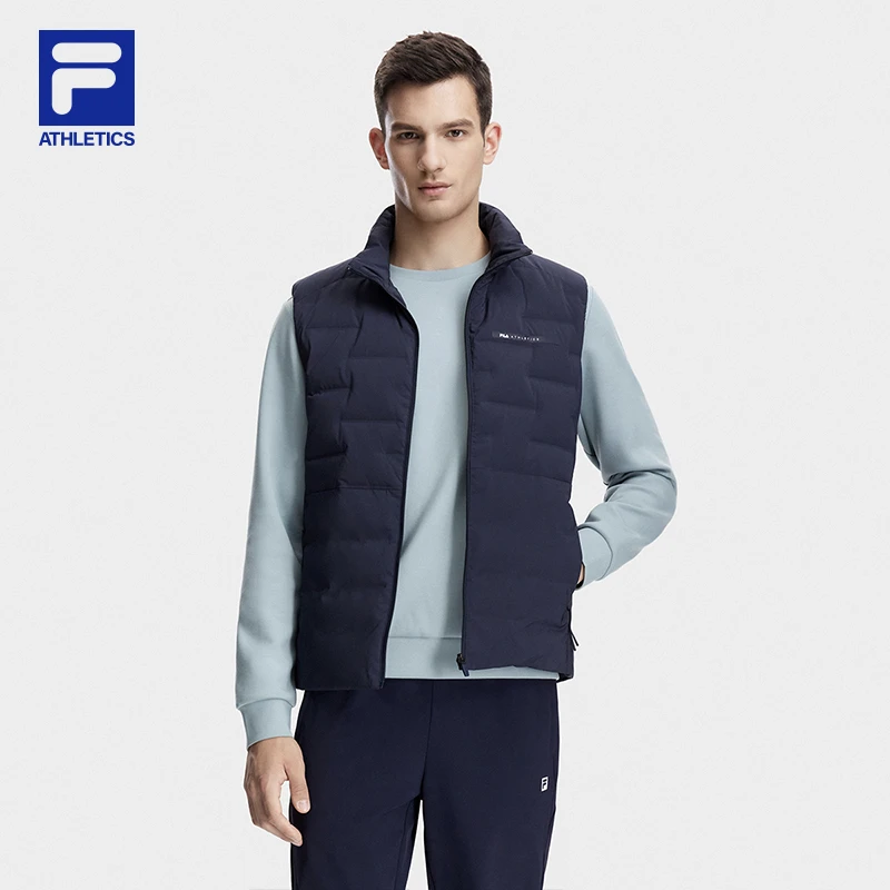 Fila/斐乐男士新秋轻羽绒马甲冬季轻薄防风时尚经典A11M341910F