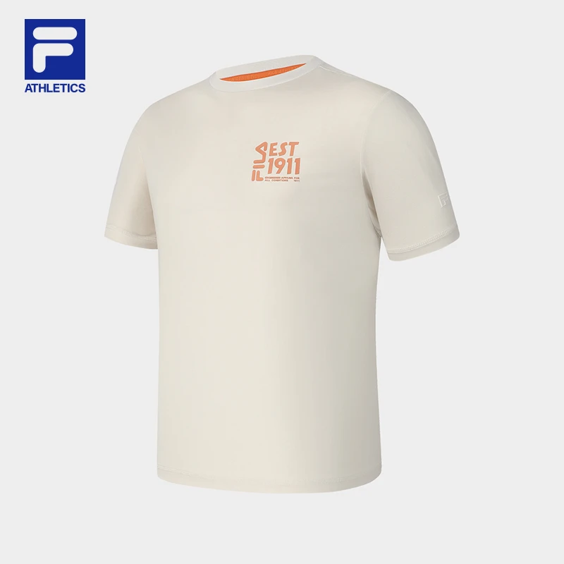 Fila/斐乐男士舒适户外男款休闲夏季透气印花圆领T恤 A11M417104F