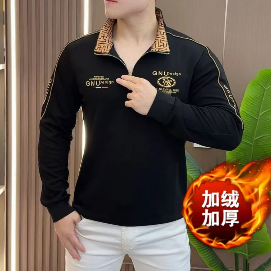 欧洲站秋冬新款轻奢高品质潮流时尚刺绣潮流个性百搭男士长袖卫衣