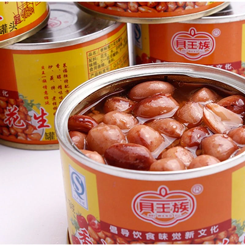 香焖茄汁花生黄豆罐头多罐装每罐184g开罐即食熟食下饭菜零食小吃