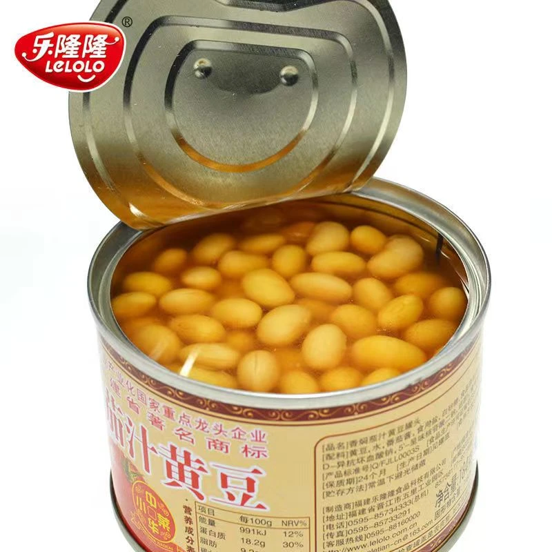 乐隆隆香焖茄汁黄豆罐头184g开罐即食下酒拌饭菜凉拌炒菜作料批发