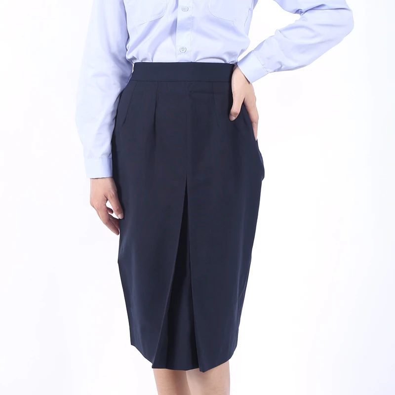 经典女款西服裙藏青色女裙休闲通勤户外百搭西装裙