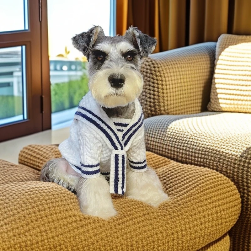 宠物秋冬保暖海军领学院风衣服猫狗通用中小型犬雪耐瑞法斗犬博美