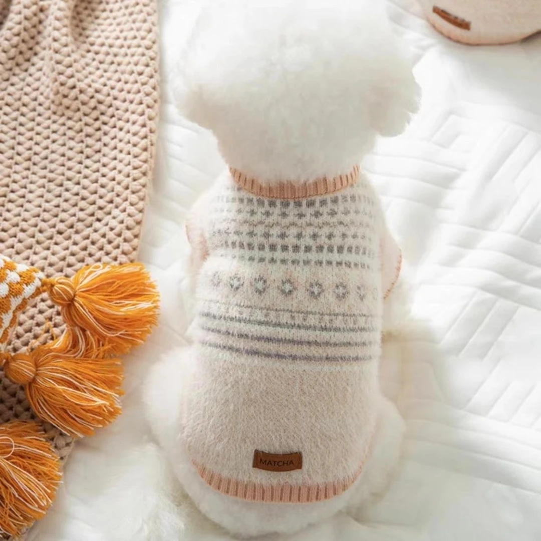 貂绒加厚保暖宠物毛衣中小型犬狗狗毛衣雪耐瑞比熊泰迪柯基犬衣服