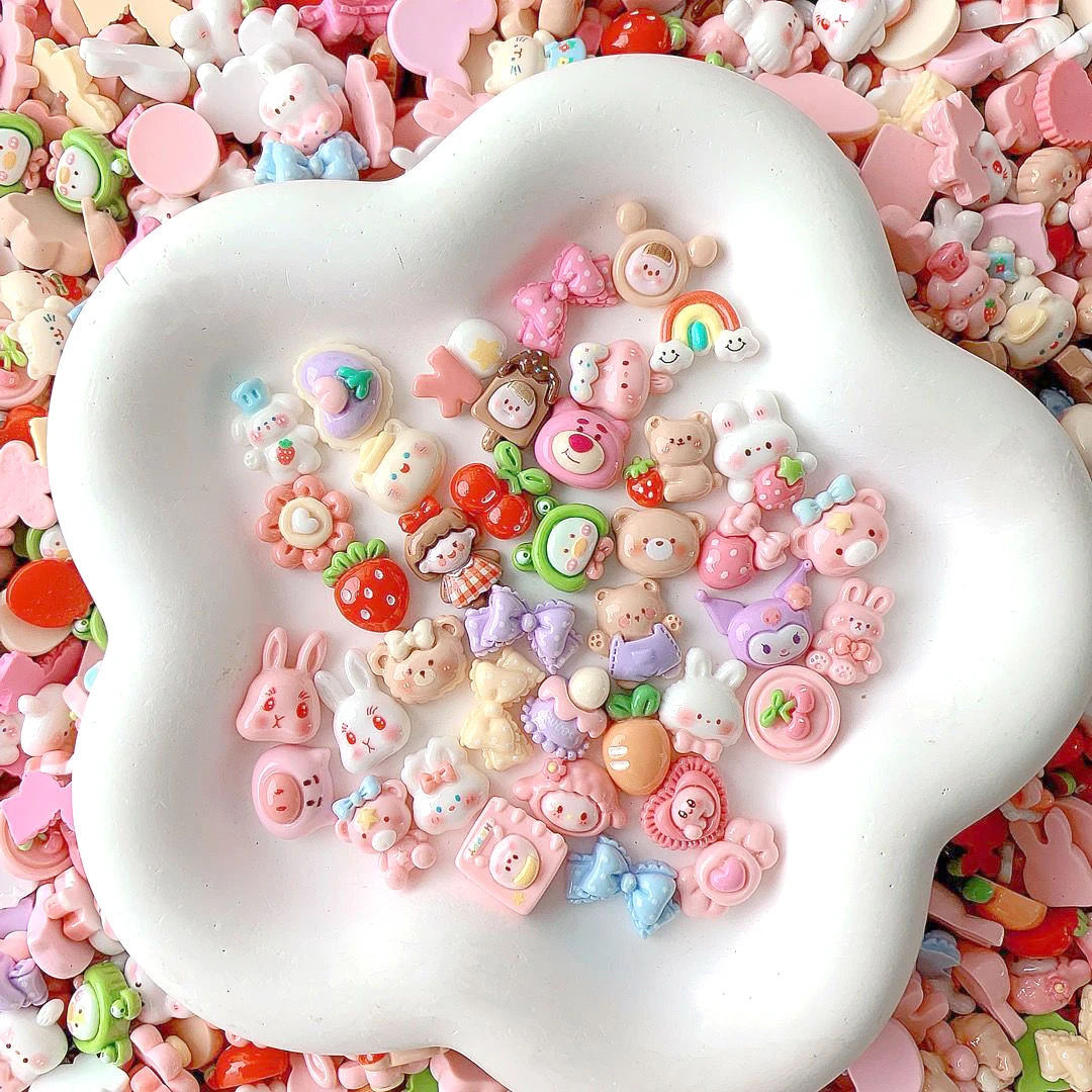 【中小卡】亮面diy饰品配件奶油胶树脂手工自制手机壳发夹3D立体贴