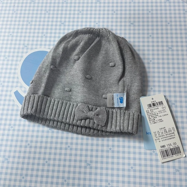 丽婴房宝宝秋冬线帽女童帽子